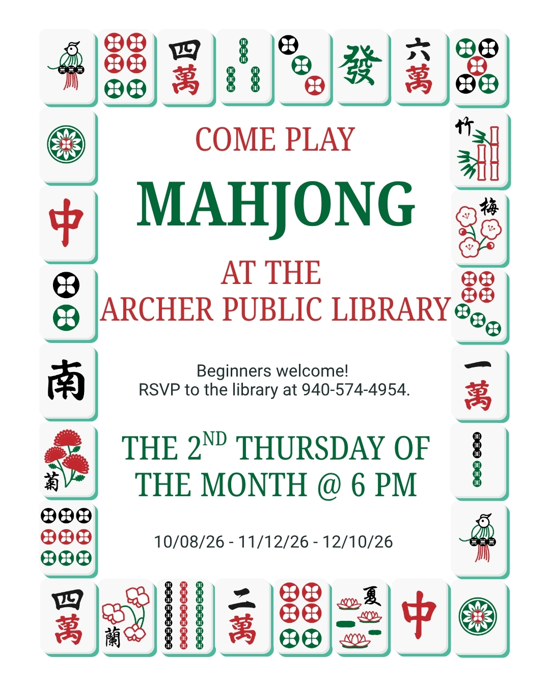 Green Red and White Mahjong and Matcha Event Instagram Post.jpg